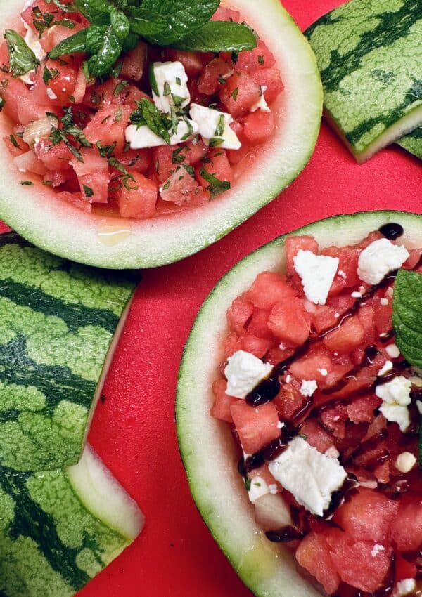 Watermelon Mint Salad with Feta & Lime (The Perfect Summer Side)