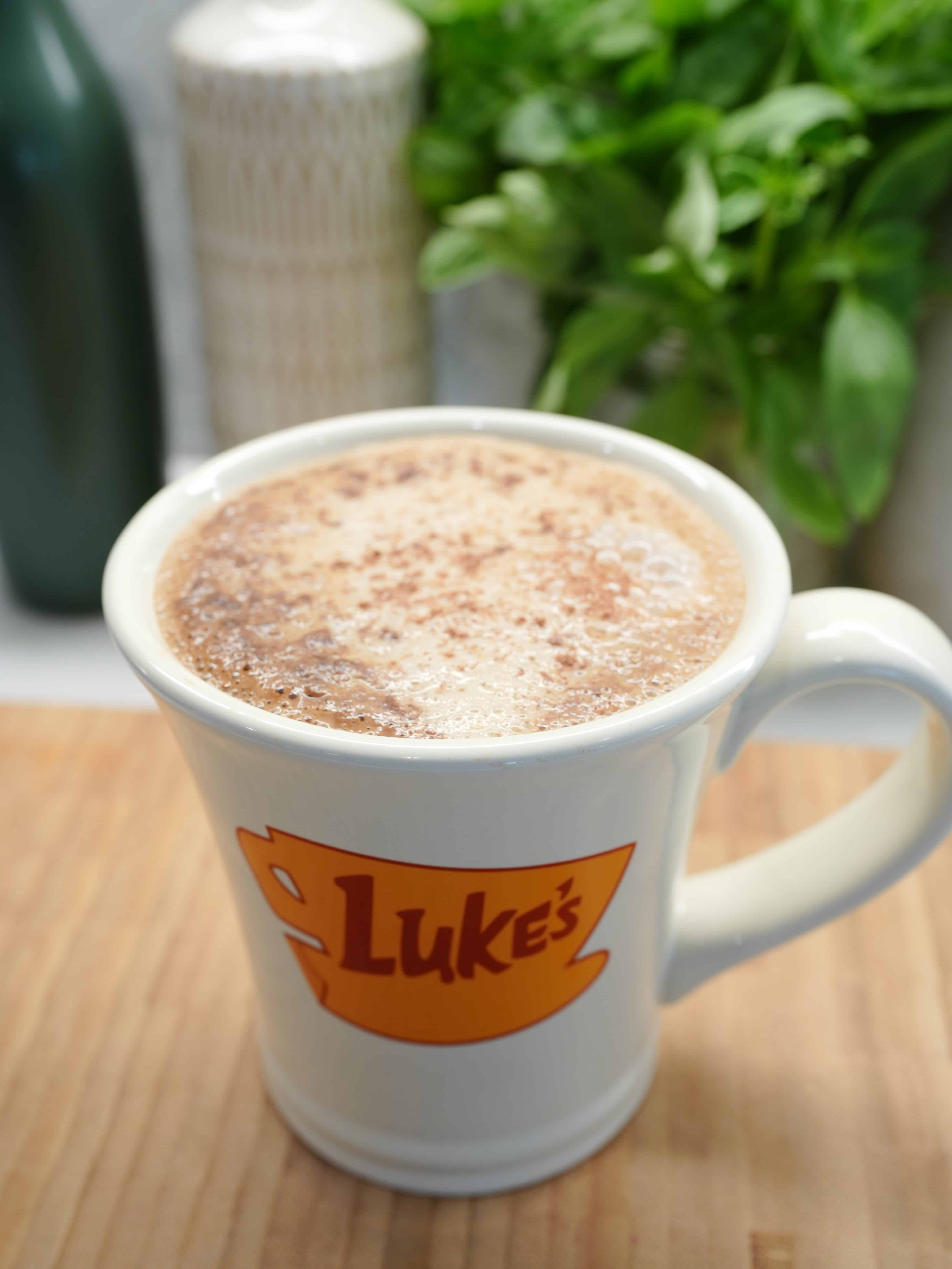 Pumpkin Spice Latte in a white mug